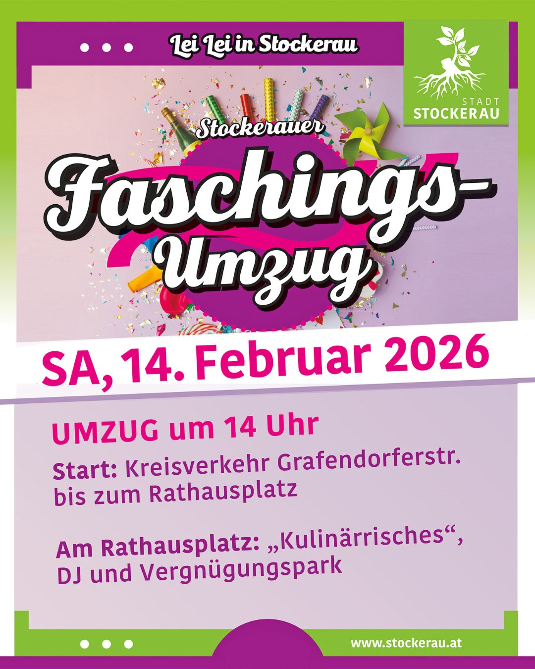 Faschingsumzug Stockerau 2026 am 14. February 2026 @ Stockerau.
