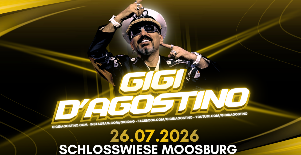 Gigi D'Agostino am 26. July 2026 @ Schlosswiese.