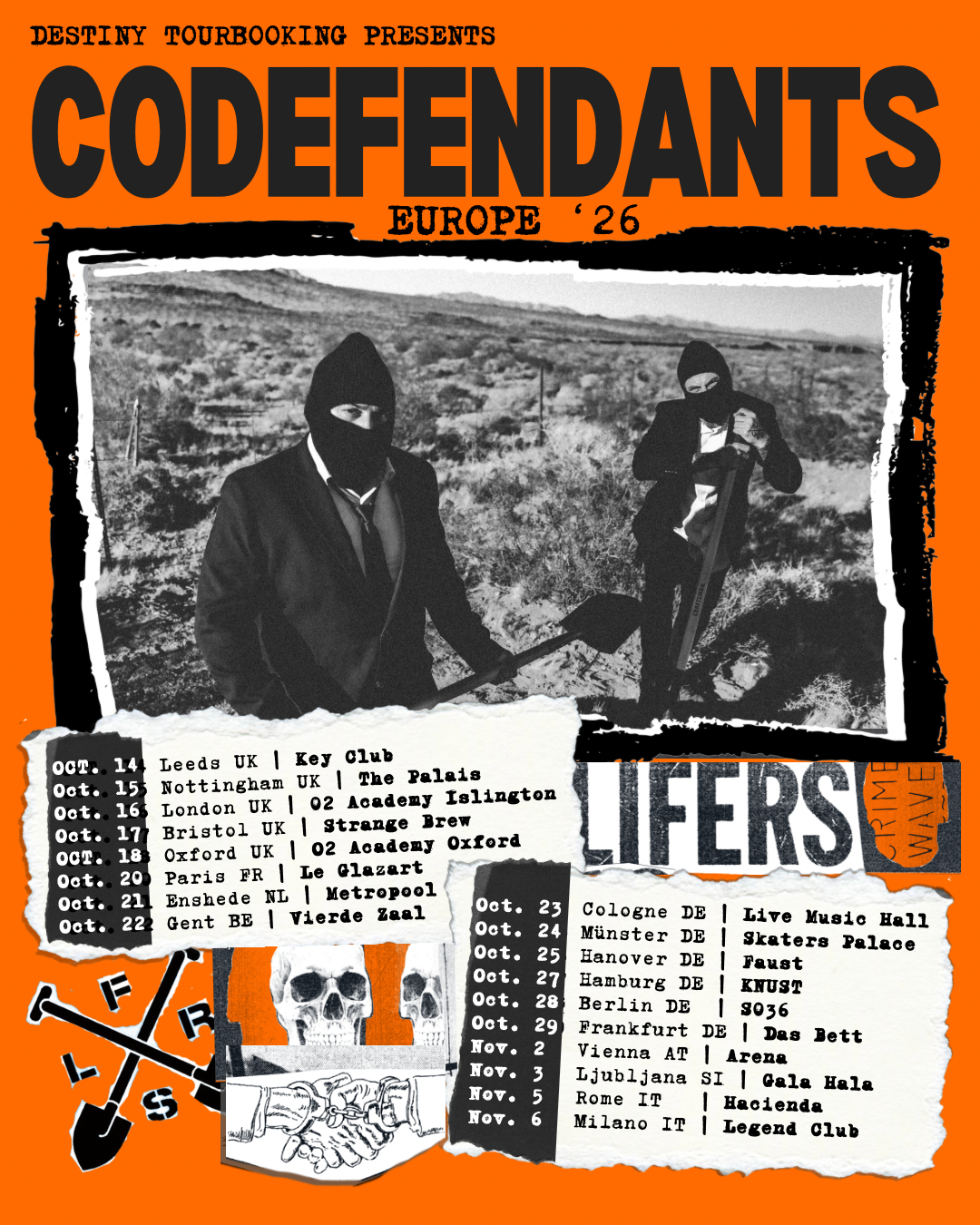 CODEFENDANTS am 2. November 2026 @ Arena Wien.