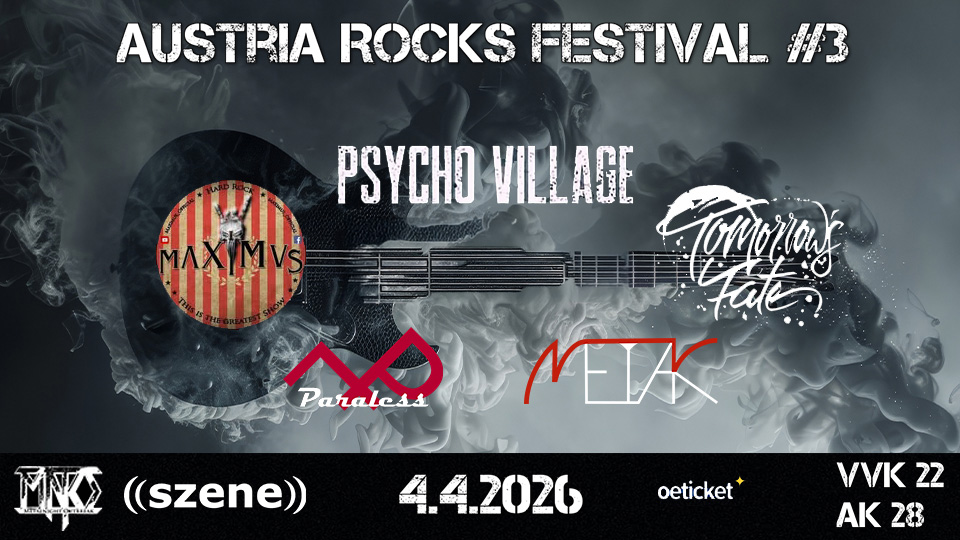 Austria Rocks Festival #3 am 4. April 2026 @ Szene Wien.