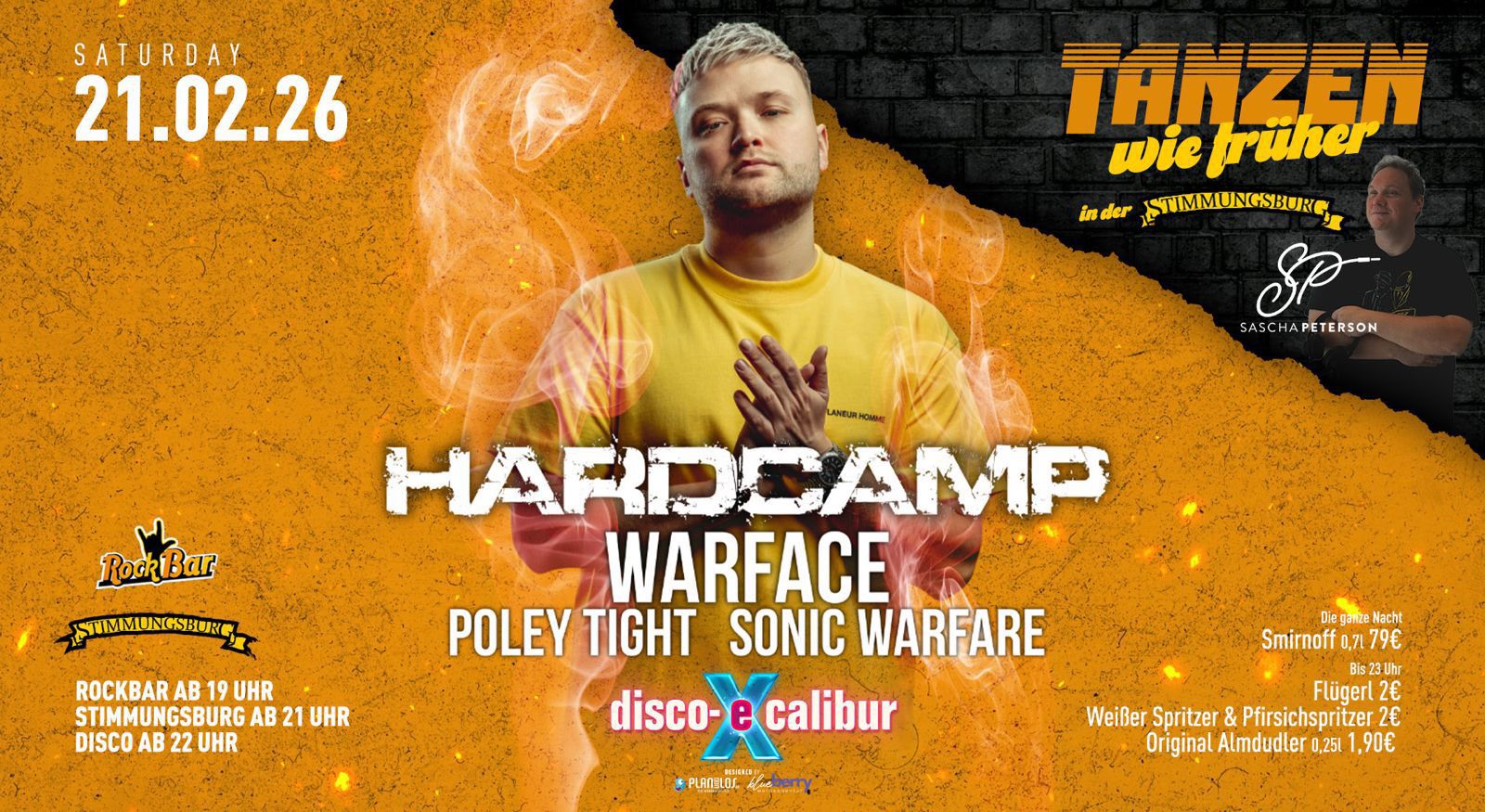 Hardcamp pres. Warface am 21. February 2026 @ Disco Excalibur - Hartberg.