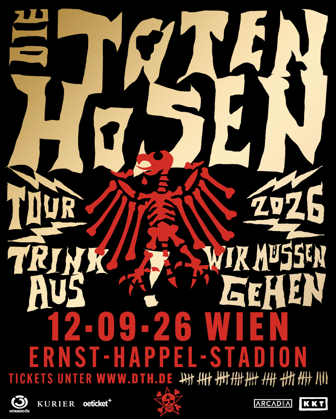 Die Toten Hosen am 12. September 2026 @ Ernst-Happel-Stadion. Die Toten Hosen am 12. September 2026 @ Ernst-Happel-Stadion.