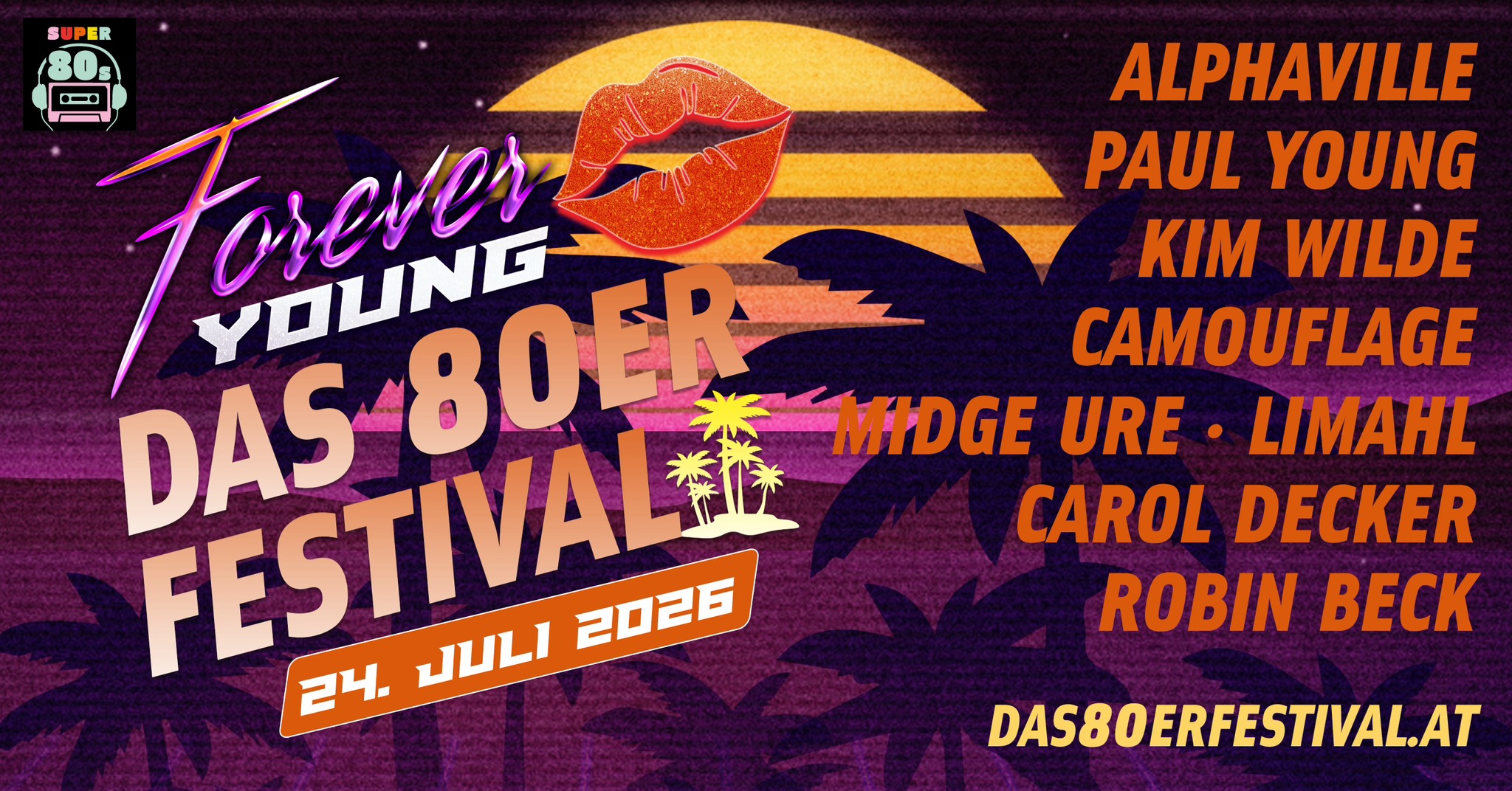 FOREVER YOUNG 2026 am 24. July 2026 @ Donauinsel.