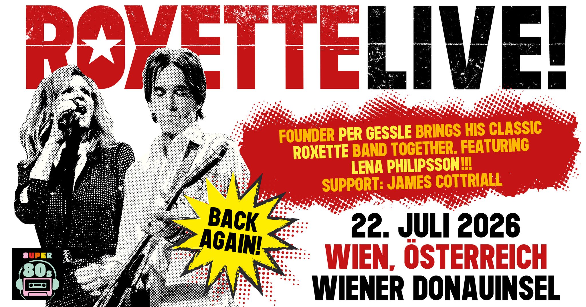 ROXETTE am 22. July 2026 @ Donauinsel.