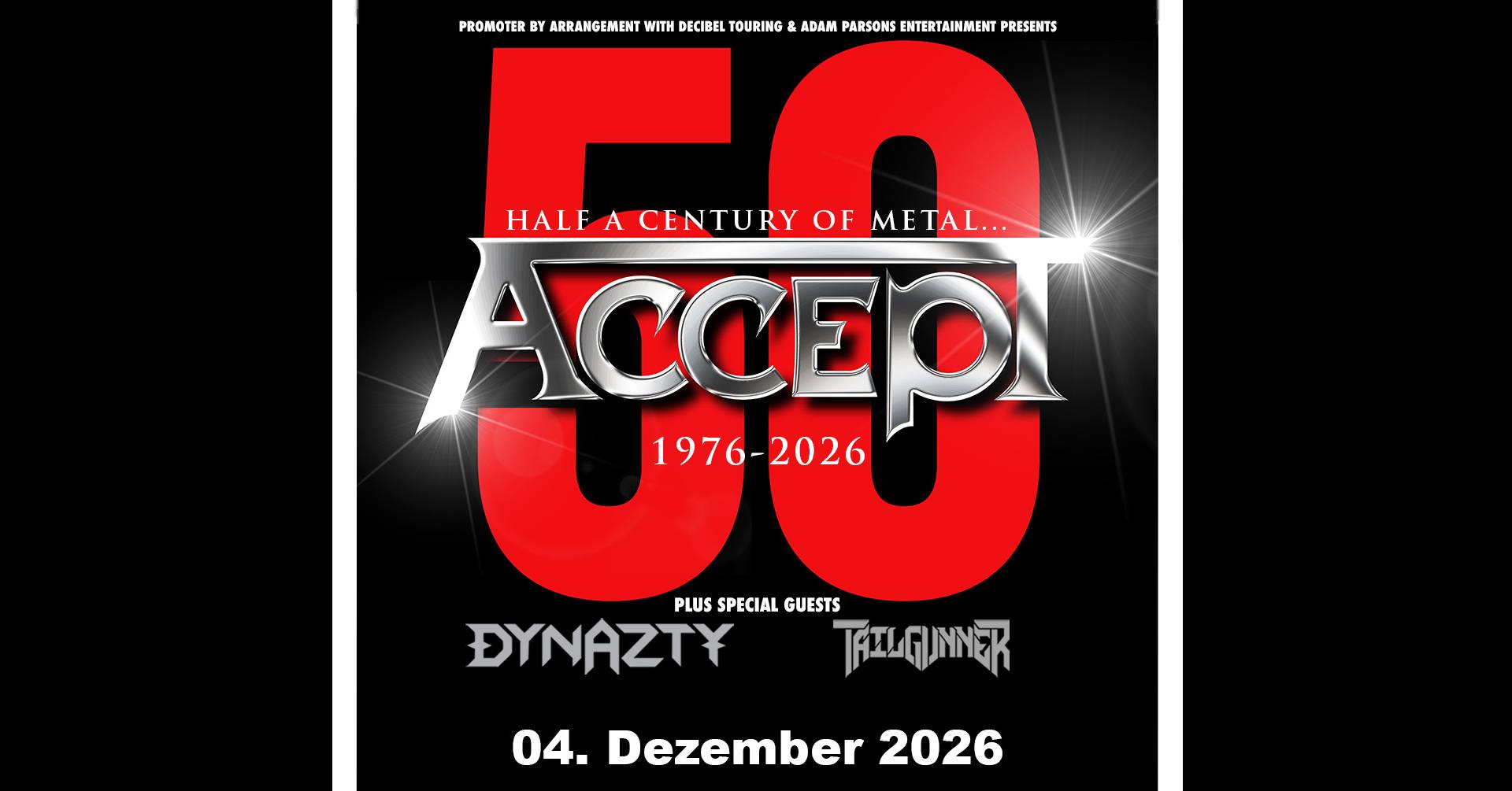 ACCEPT am 4. December 2026 @ Raiffeisen Halle im Gasometer.