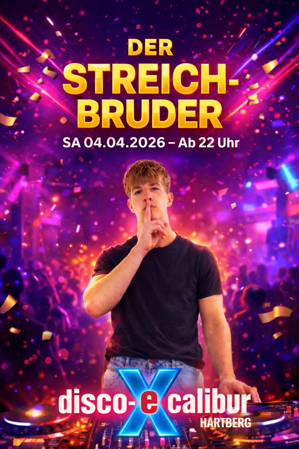 Streichbruder am 4. April 2026 @ Disco Excalibur - Hartberg.