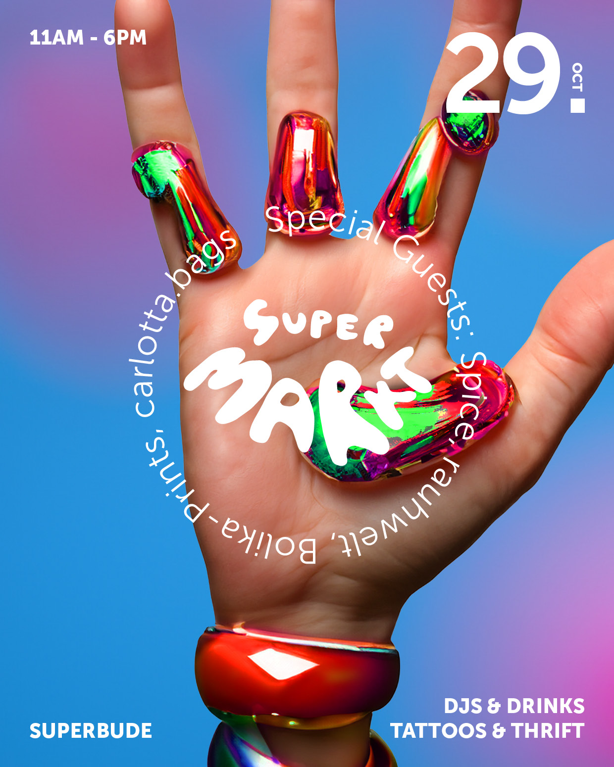 Super Markt am 29. October 2023 @ Superbude. Super Markt am 29. October 2023 @ Superbude.
