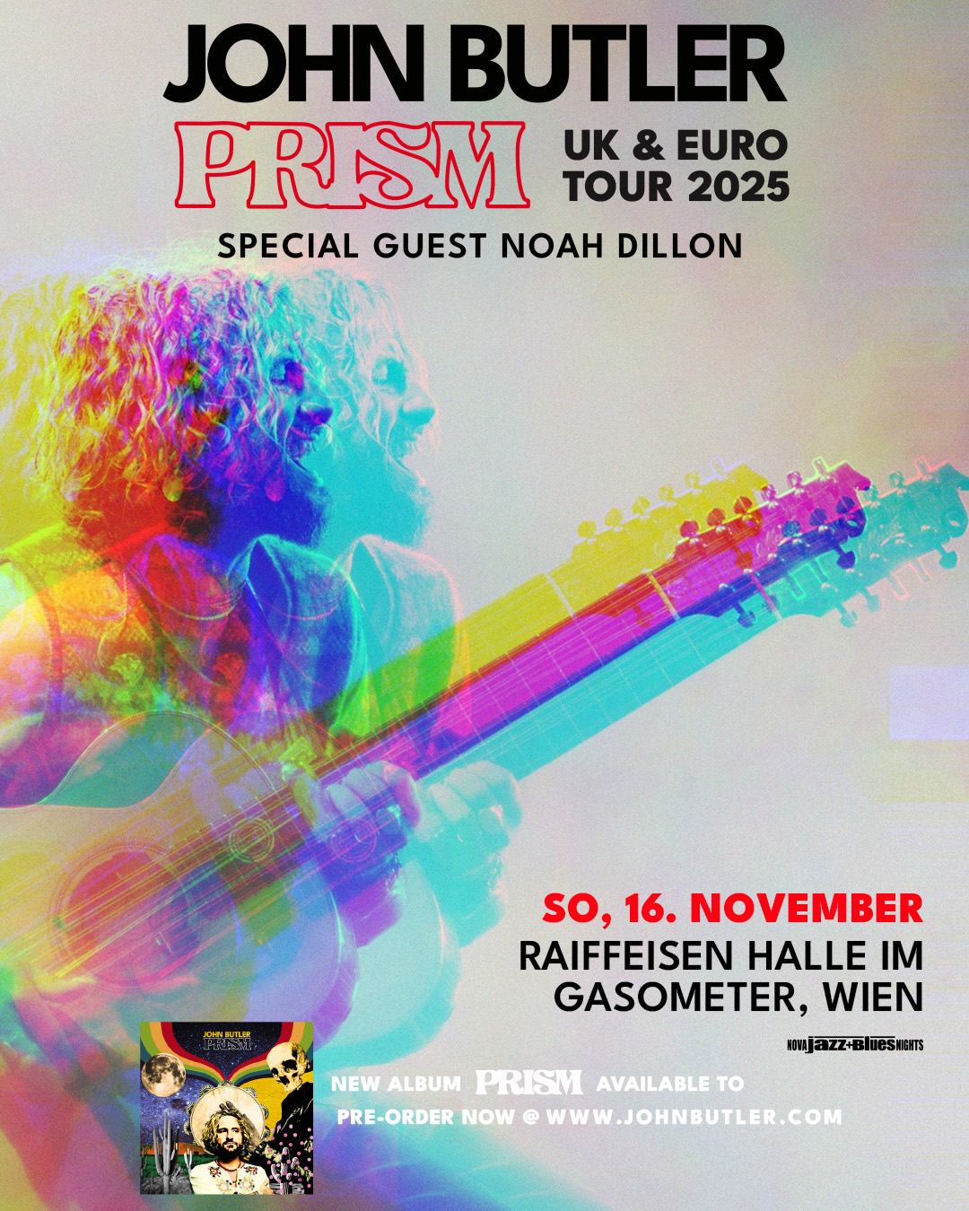 John Butler am 16. November 2025 @ Raiffeisen Halle im Gasometer. John Butler am 16. November 2025 @ Raiffeisen Halle im Gasometer.
