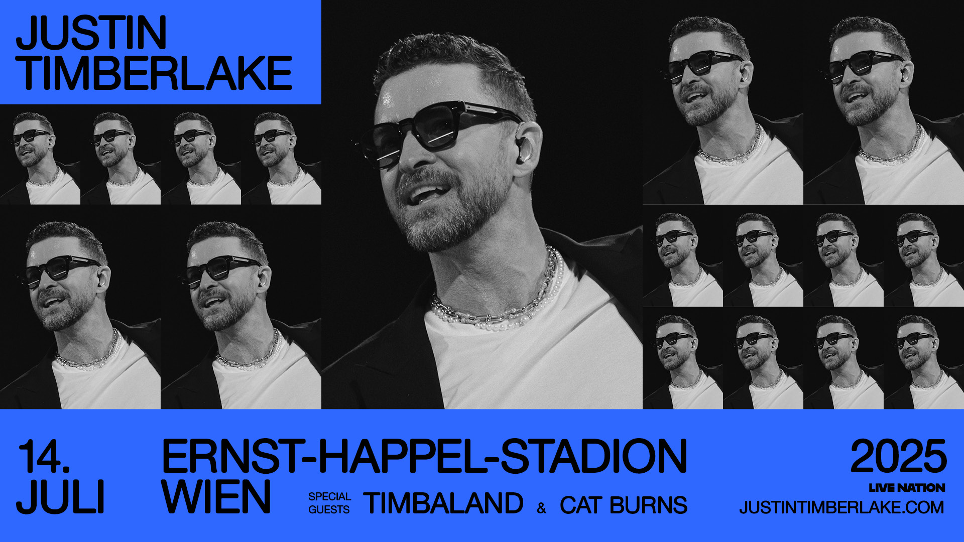 JUSTIN TIMBERLAKE am 14. July 2025 @ Ernst-Happel-Stadion. JUSTIN TIMBERLAKE am 14. July 2025 @ Ernst-Happel-Stadion.