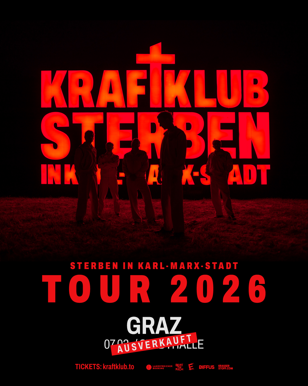 Kraftklub am 7. March 2026 @ Stadthalle Graz.