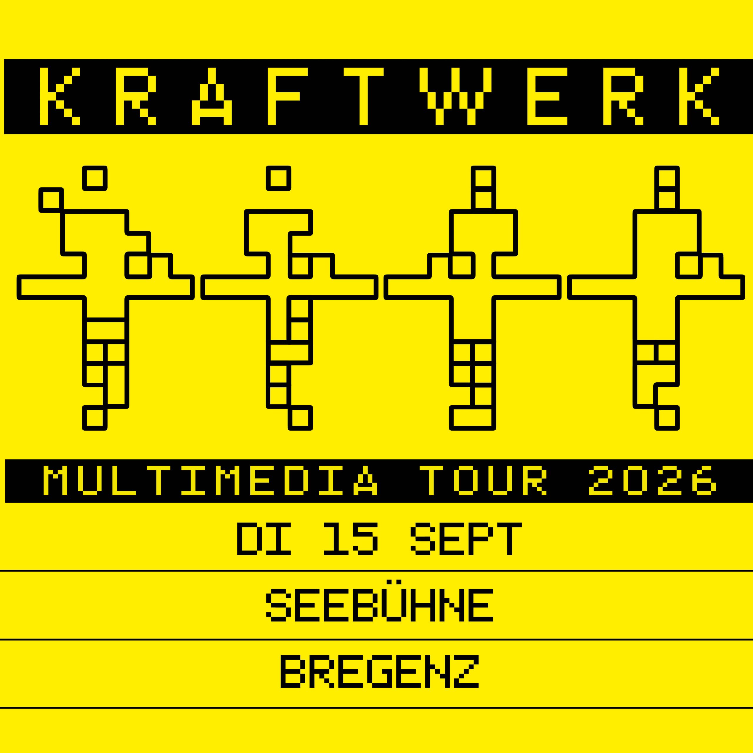 Kraftwerk am 15. September 2026 @ Seebühne Bregenz.