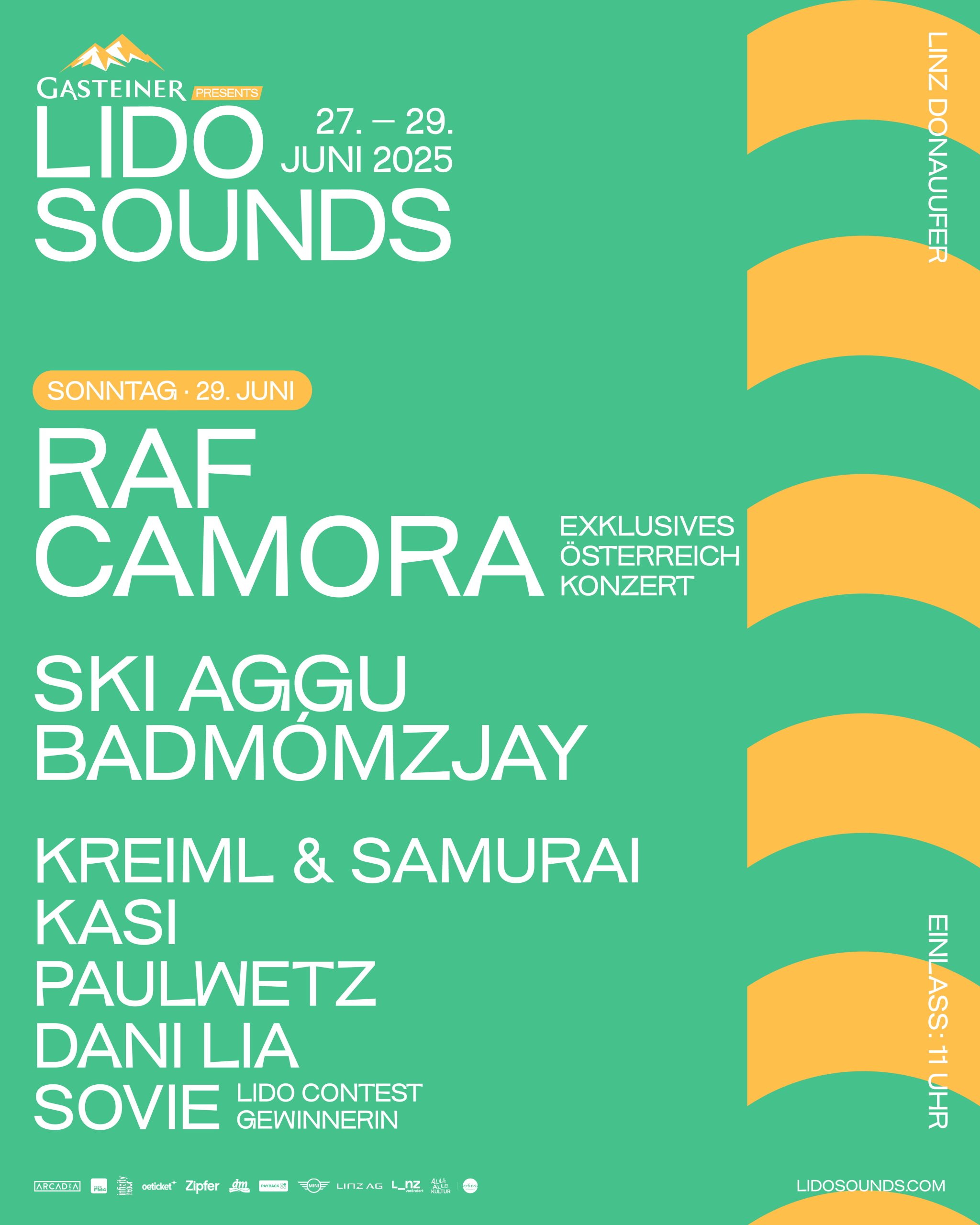 LIDO SOUNDS - Sonntag am 29. June 2025 @ Linz Donauufer. LIDO SOUNDS - Sonntag am 29. June 2025 @ Linz Donauufer.