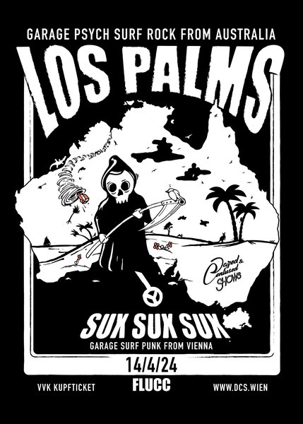 Los Palms & SUX SUX SUX am 14. April 2024 @ Flucc.