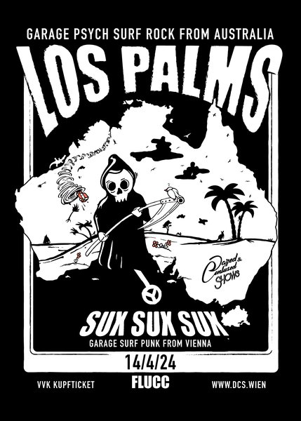 Los Palms & SUX SUX SUX am 14. April 2024 @ Flucc. Los Palms & SUX SUX SUX am 14. April 2024 @ Flucc.
