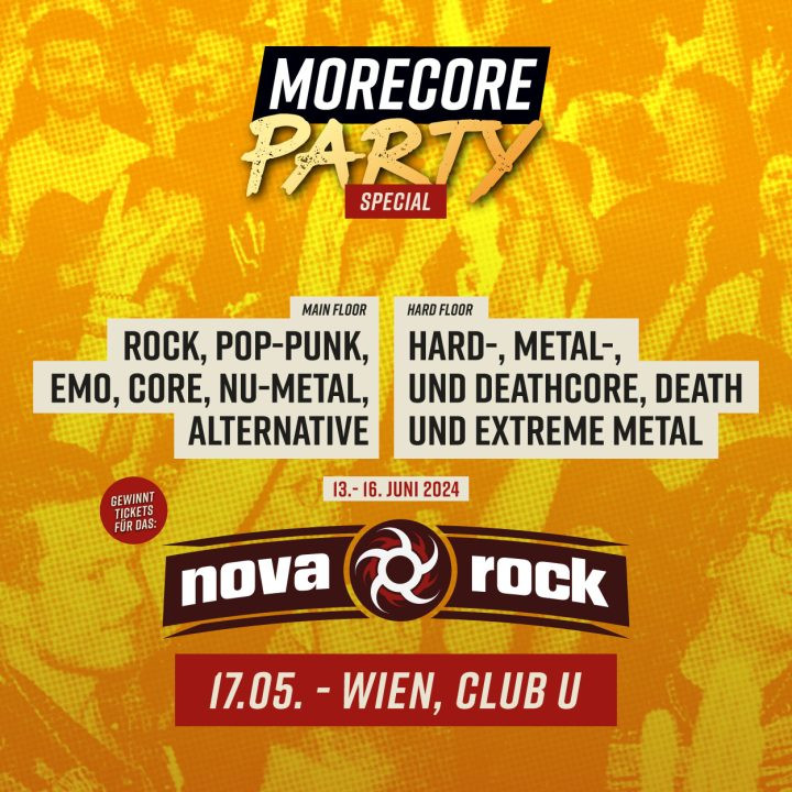 MoreCore Party Wien am 17. May 2024 @ Club U. MoreCore Party Wien am 17. May 2024 @ Club U.
