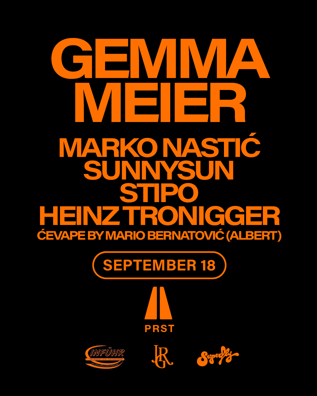 MEIER GOES BALKAN w/ Marko Nastic & SunnySun am 18. September 2026 @ Praterstrasse / PRST.