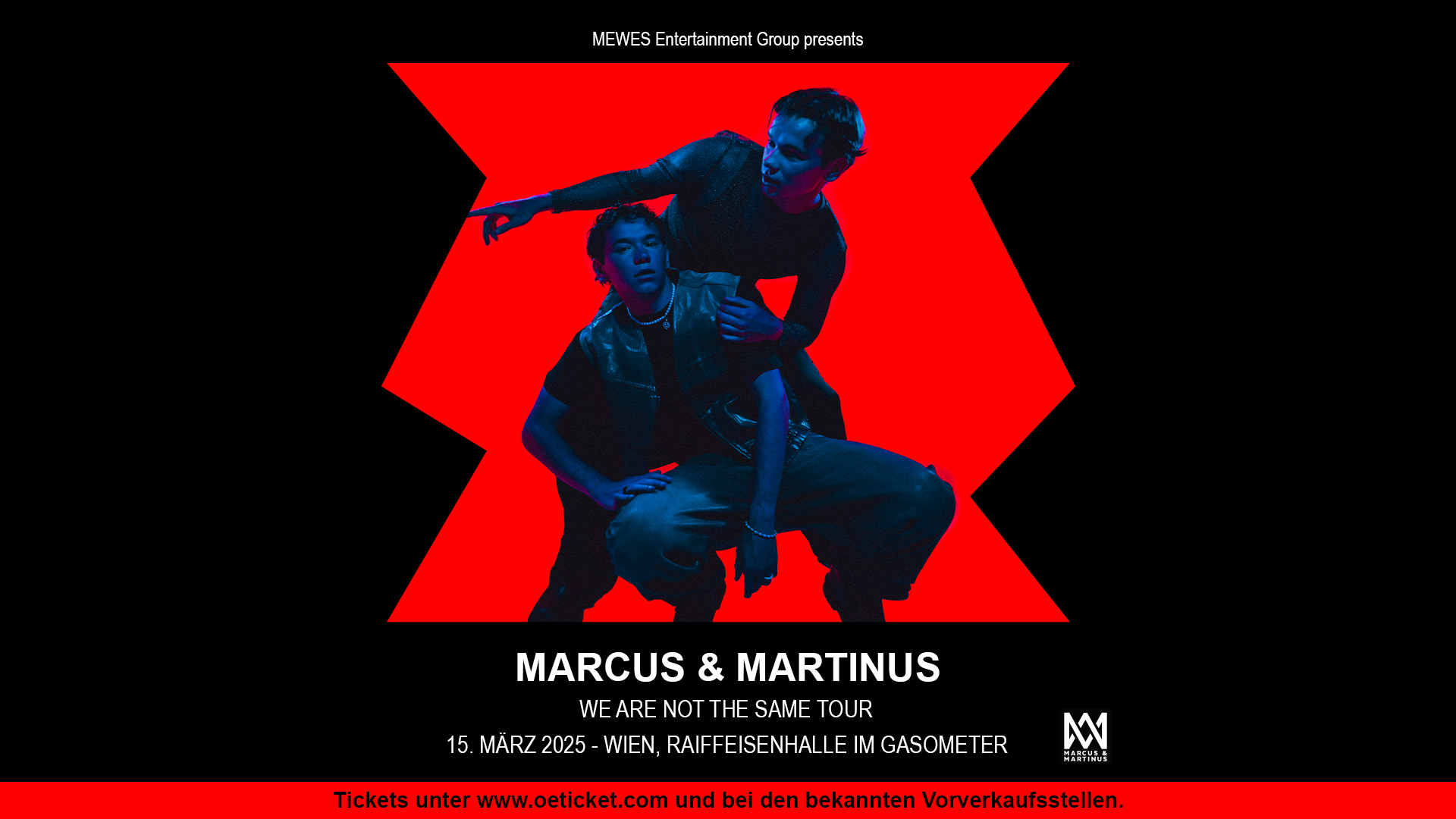 Marcus & Martinus am 15. March 2025 @ Raiffeisen Halle im Gasometer.