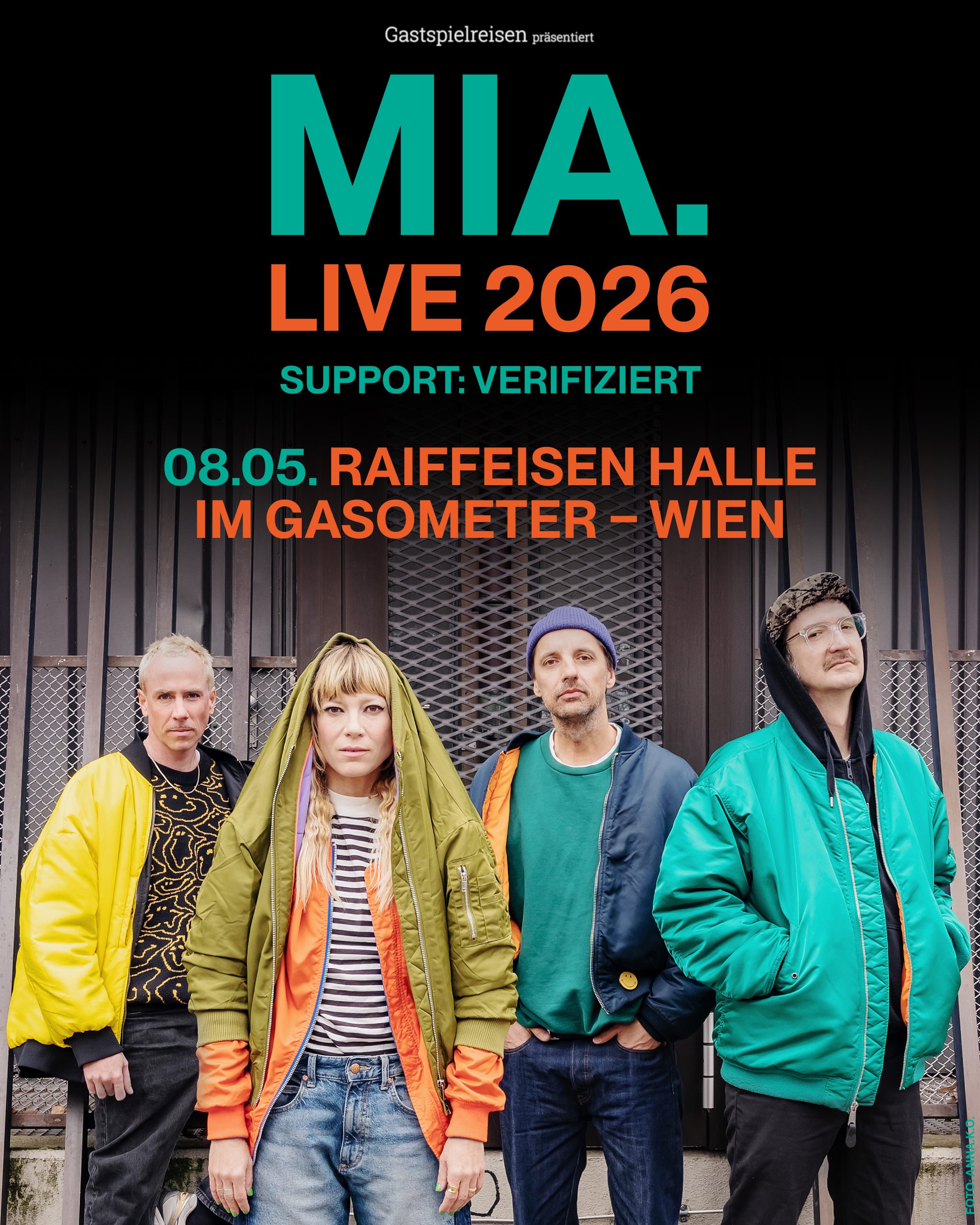 MiA. am 8. May 2026 @ Raiffeisen Halle im Gasometer.