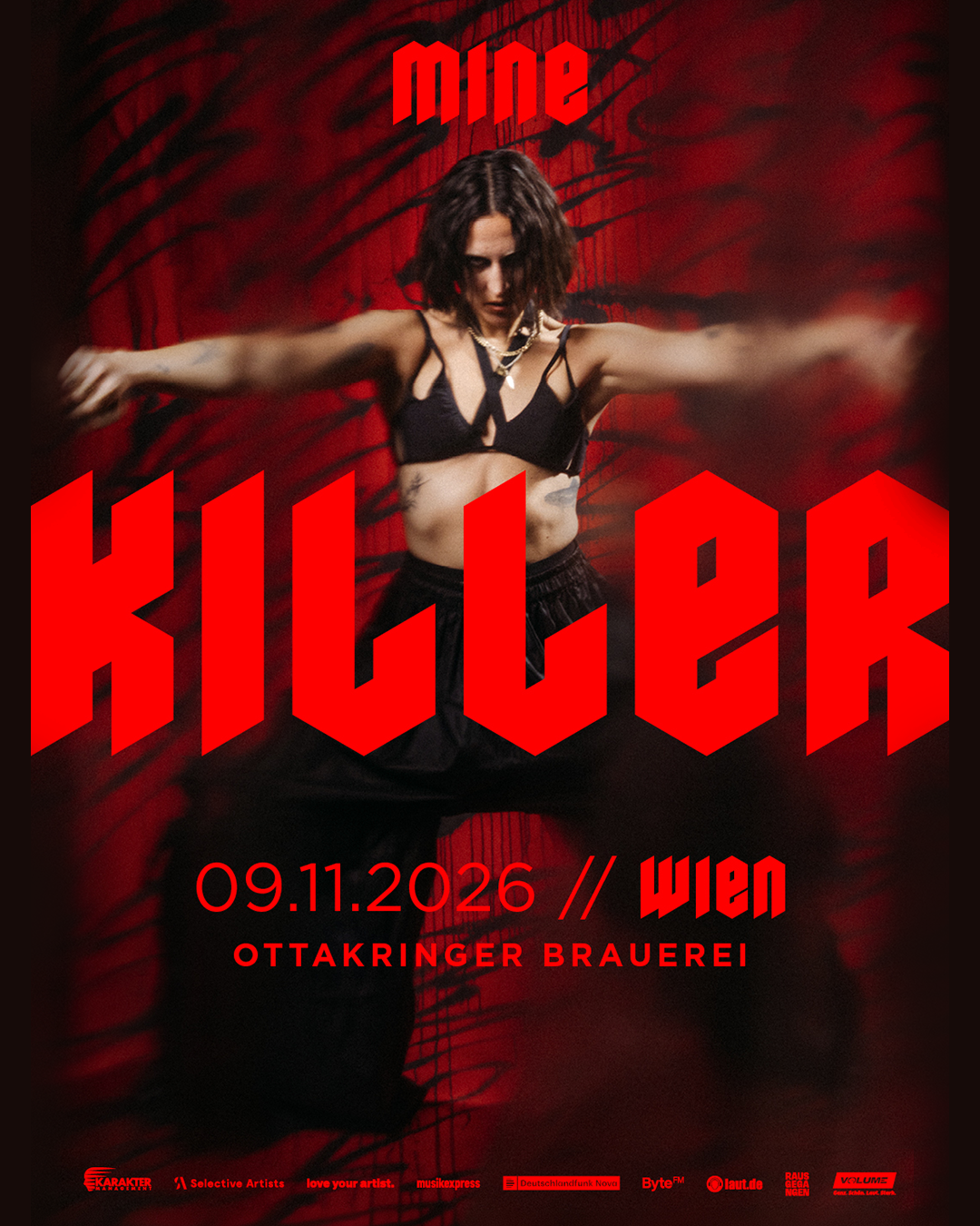 MINE am 9. November 2026 @ Ottakringer Brauerei.