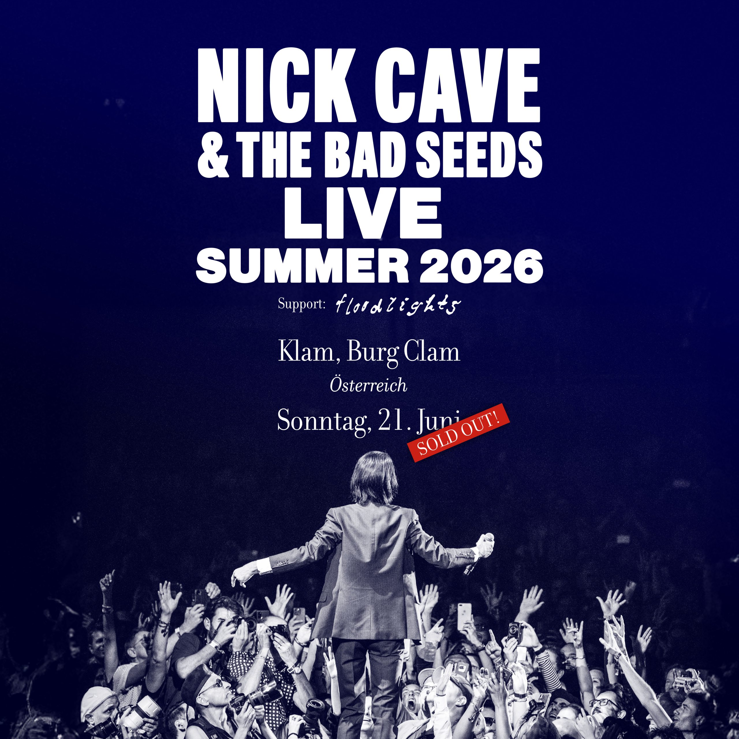 Nick Cave & The Bad Seeds am 21. June 2026 @ Burg Clam.