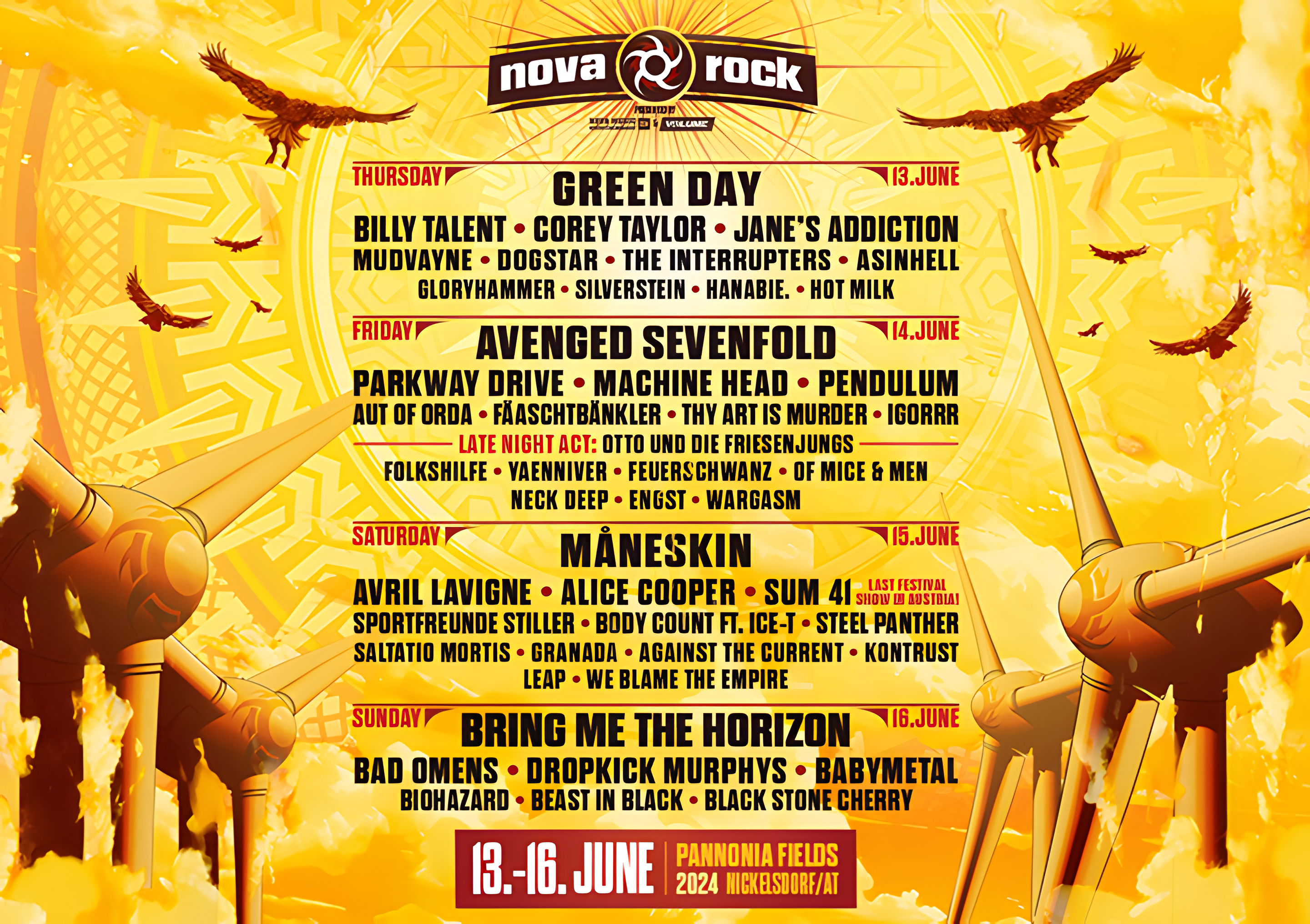 Nova Rock Festival 2024 am 13. June 2024 @ Pannonia Fields. Nova Rock Festival 2024 am 13. June 2024 @ Pannonia Fields.