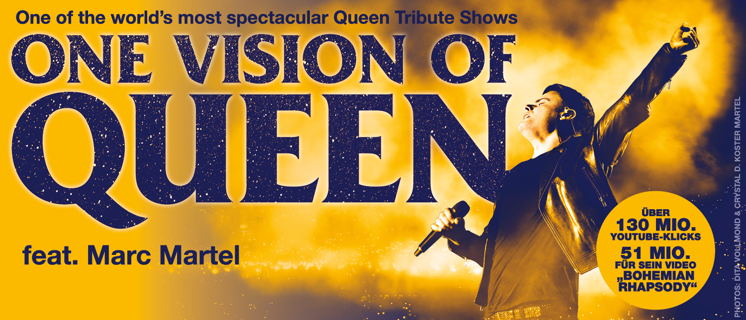 One Vision of Queen feat. Marc Martel am 31. October 2023 @ TipsArena Linz.