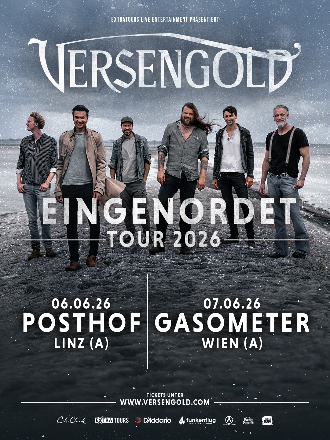 Versengold am 7. March 2026 @ Raiffeisen Halle im Gasometer. Versengold am 7. March 2026 @ Raiffeisen Halle im Gasometer.