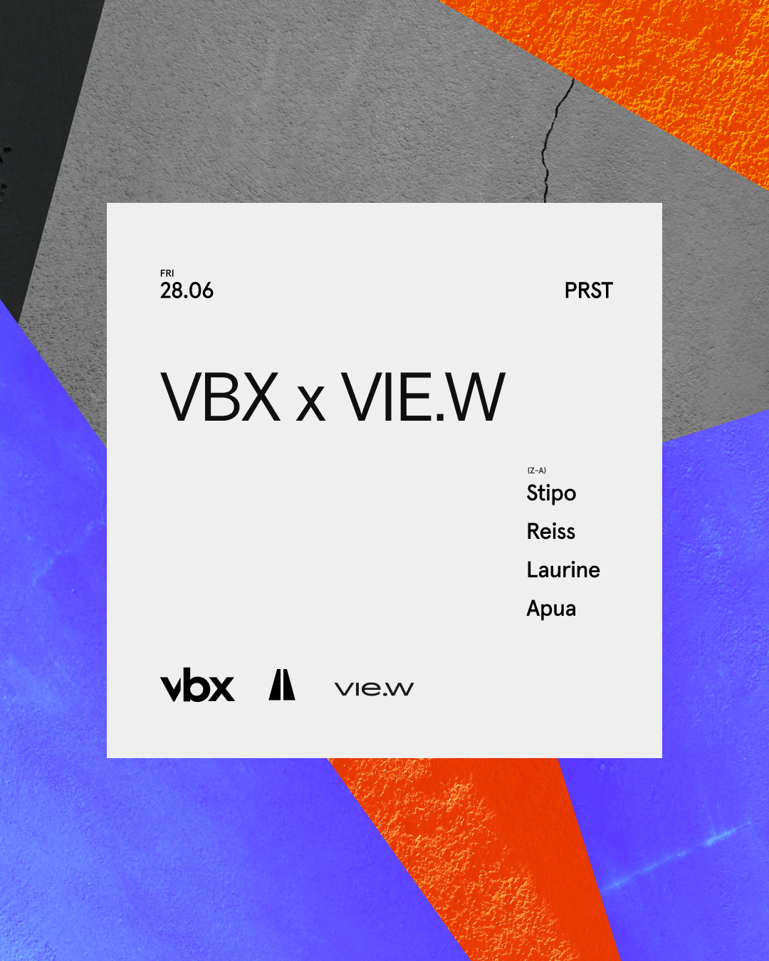 VBX x VIE.W am 28. June 2024 @ Praterstrasse / PRST. VBX x VIE.W am 28. June 2024 @ Praterstrasse / PRST.