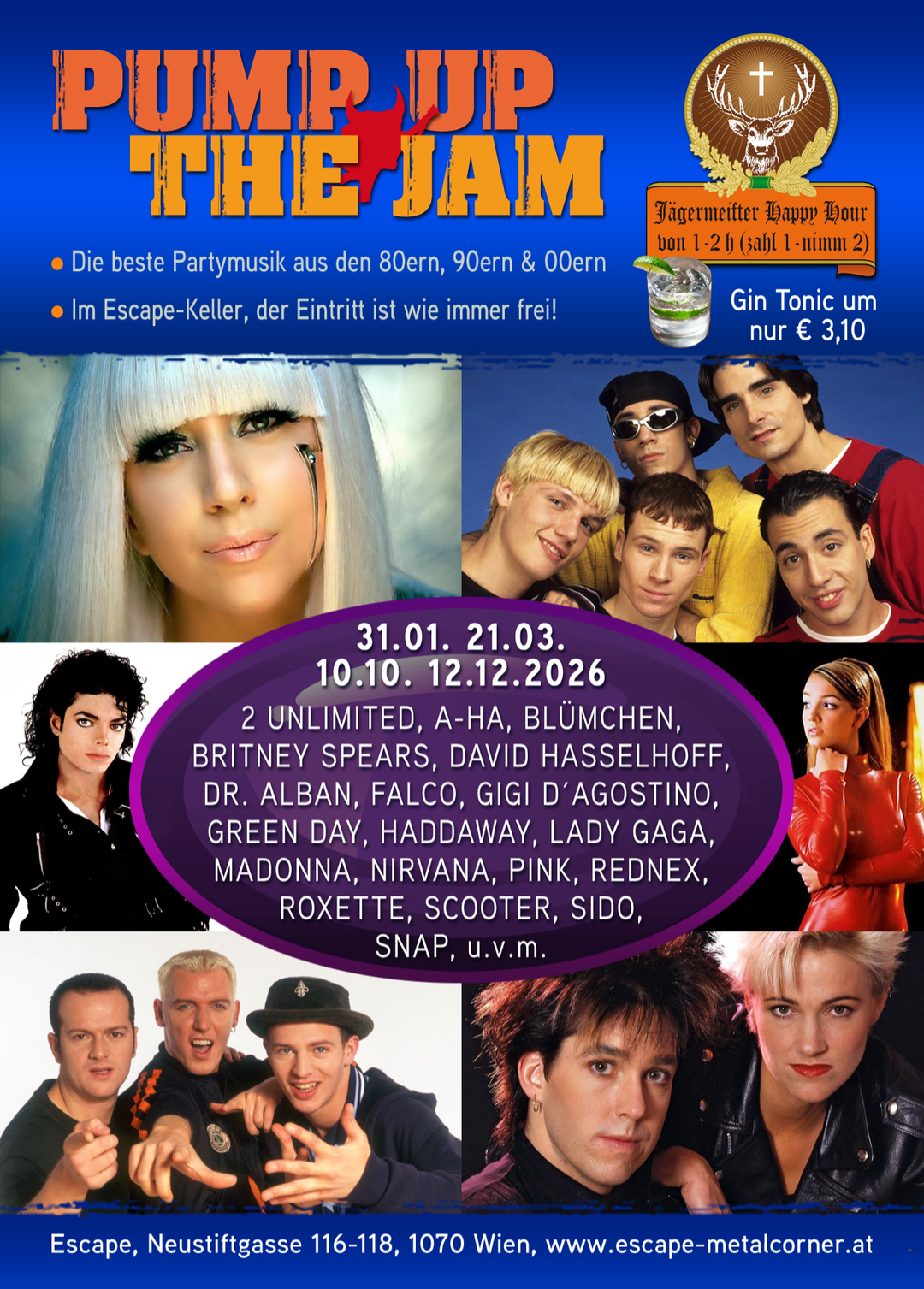 PUMP UP THE JAM am 12. December 2026 @ Escape Metalcorner.