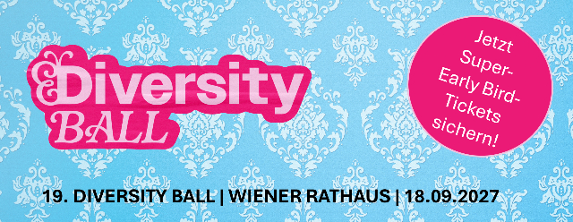 19. DIVERSITY BALL am 18. September 2027 @ Wiener Rathaus.
