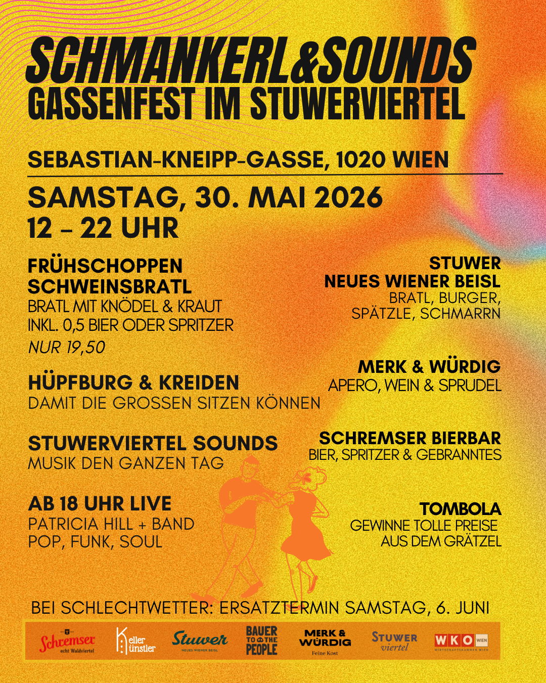 Schmankerl & Sounds: Gassenfest im Stuwerviertel am 30. May 2026 @ Stuwerviertel.