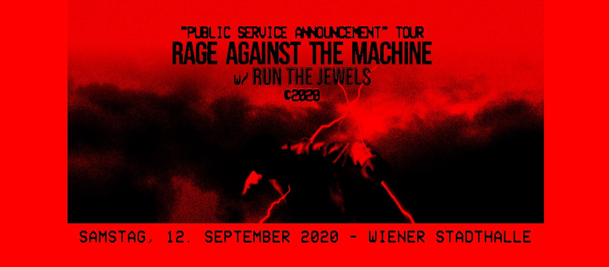 Rage Against The Machine am 12. September 2020 @ Wiener Stadthalle - Halle D.