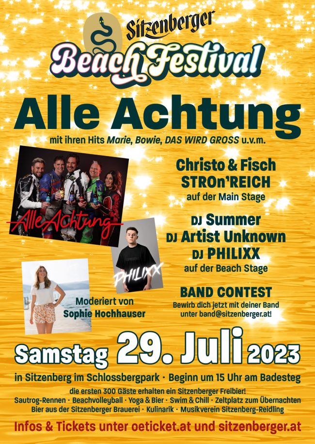 Sitzenberger Beach Festival am 29. July 2023 @ Schlossbergpark.