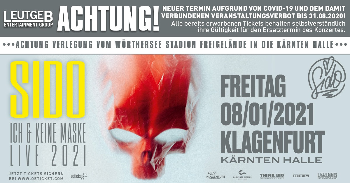Sido am 28. August 2020 @ Wörthersee-Stadion Freigelände. Sido am 28. August 2020 @ Wörthersee-Stadion Freigelände.