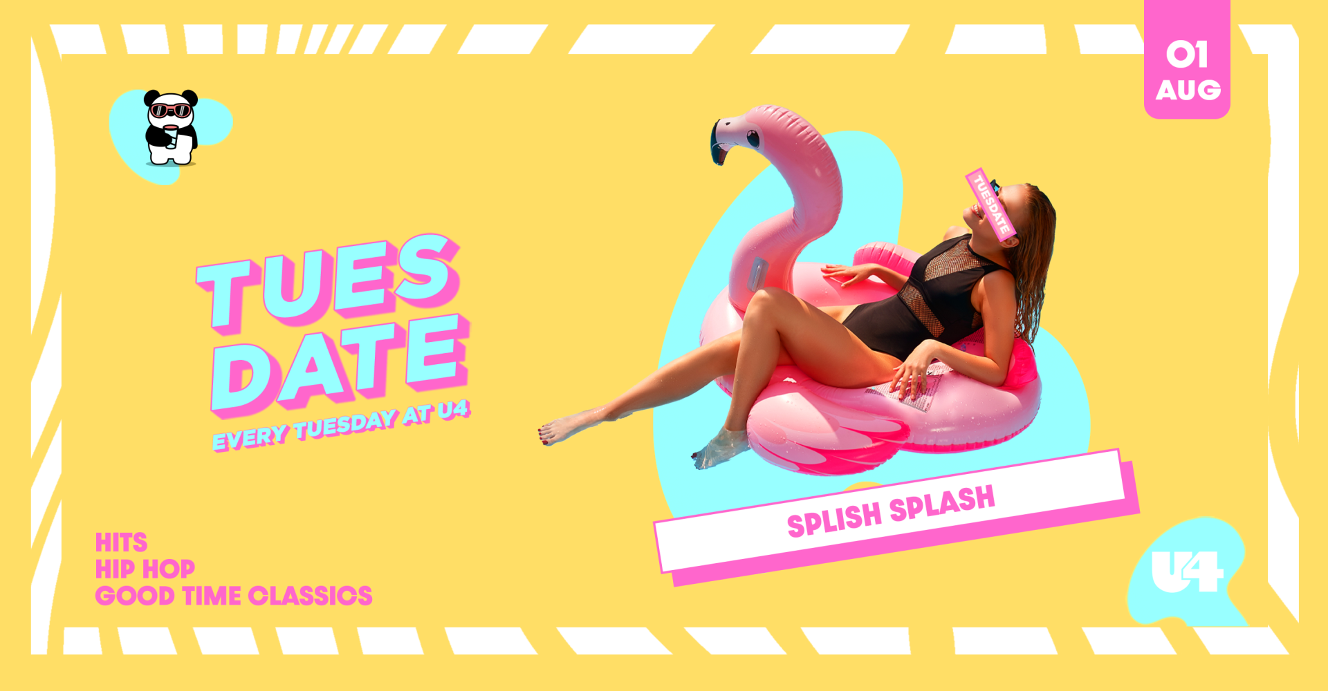 TUESDATE am 8. August 2023 @ U4. TUESDATE am 8. August 2023 @ U4.