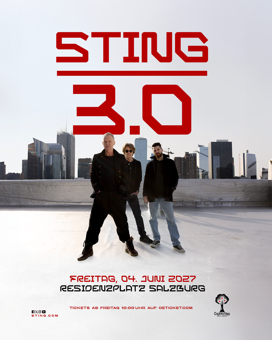 Sting am 4. June 2027 @ Residenzplatz Salzburg.