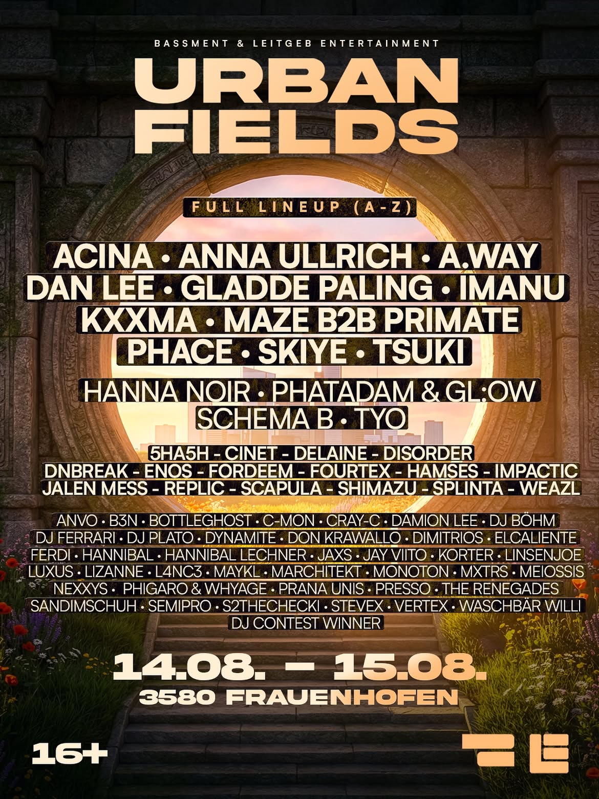 Urban Fields 2026 am 14. August 2026 @ Festwiese Frauenhofen.