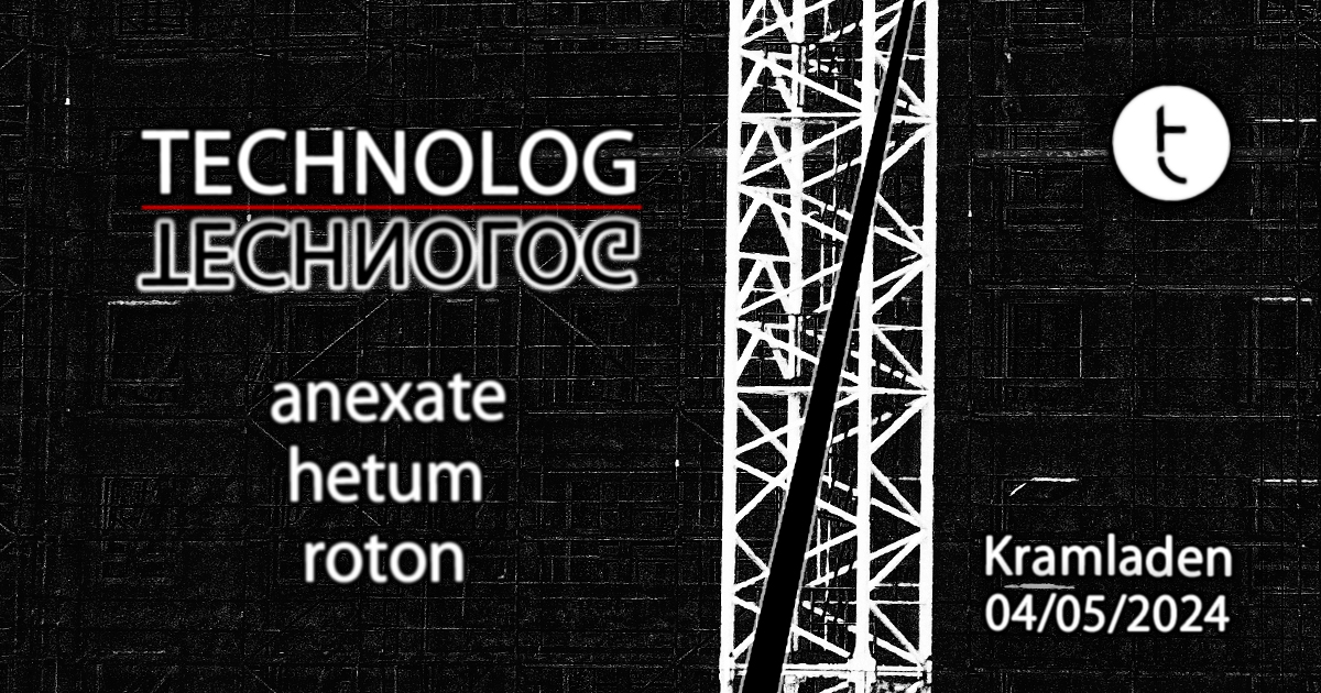 Technolog am 4. May 2024 @ Kramladen. Technolog am 4. May 2024 @ Kramladen.