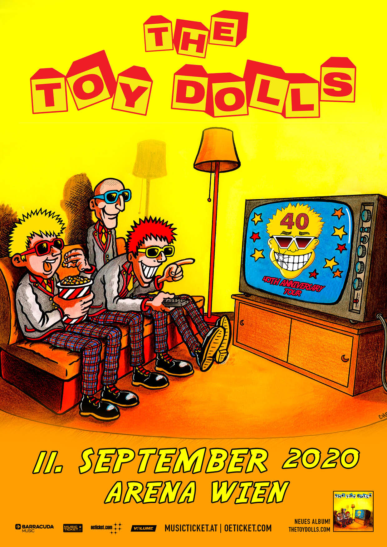 The Toy Dolls am 11. September 2020 @ Arena Wien - Große Halle. The Toy Dolls am 11. September 2020 @ Arena Wien - Große Halle.