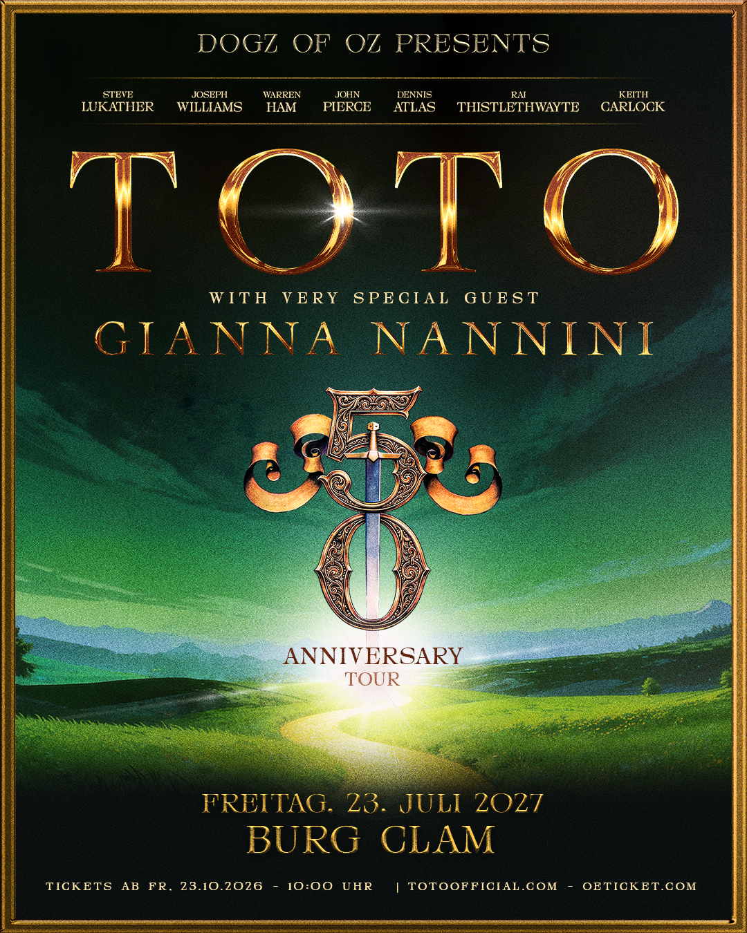 TOTO am 23. July 2027 @ Burg Clam.