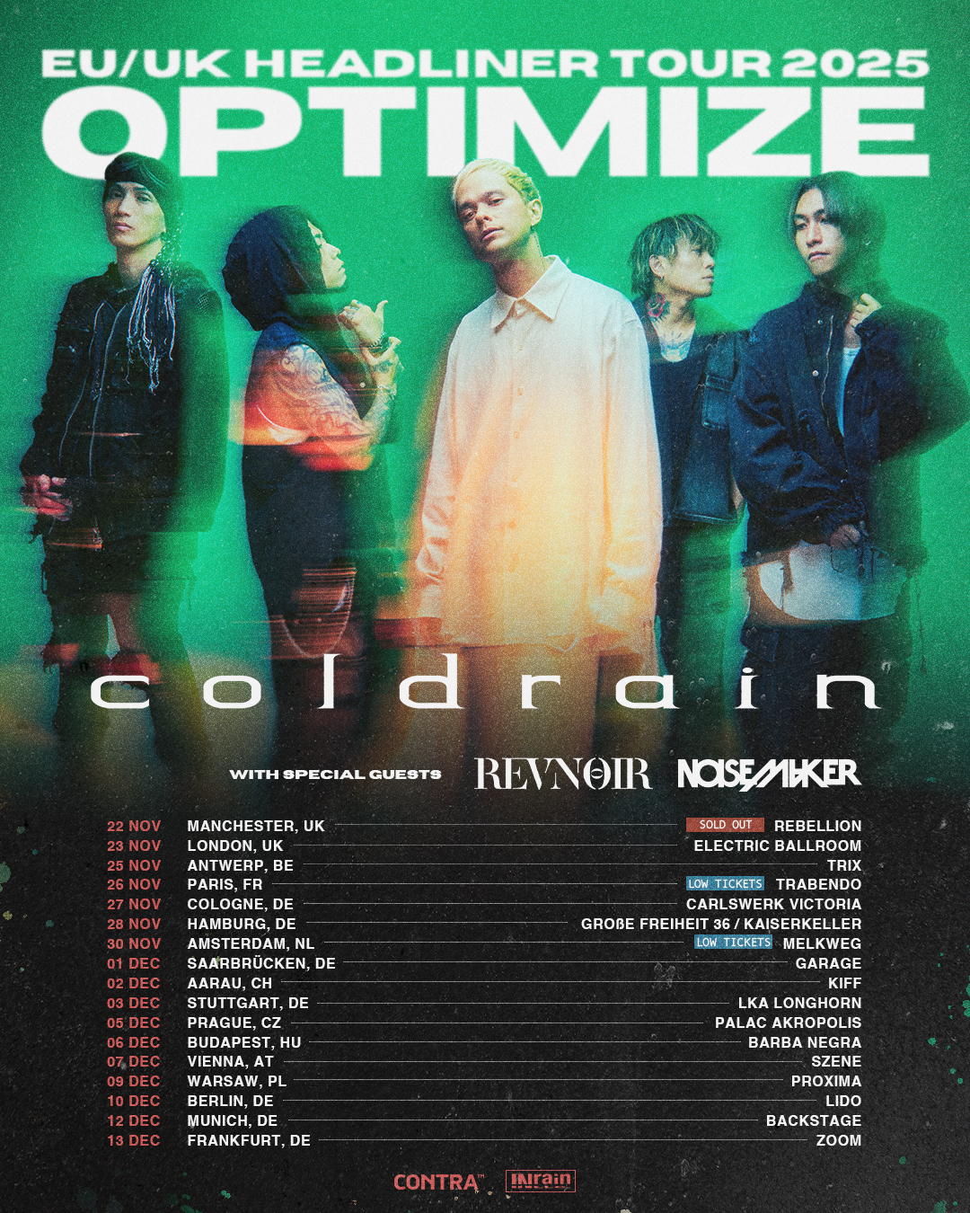 Coldrain am 7. December 2025 @ Szene Wien.
