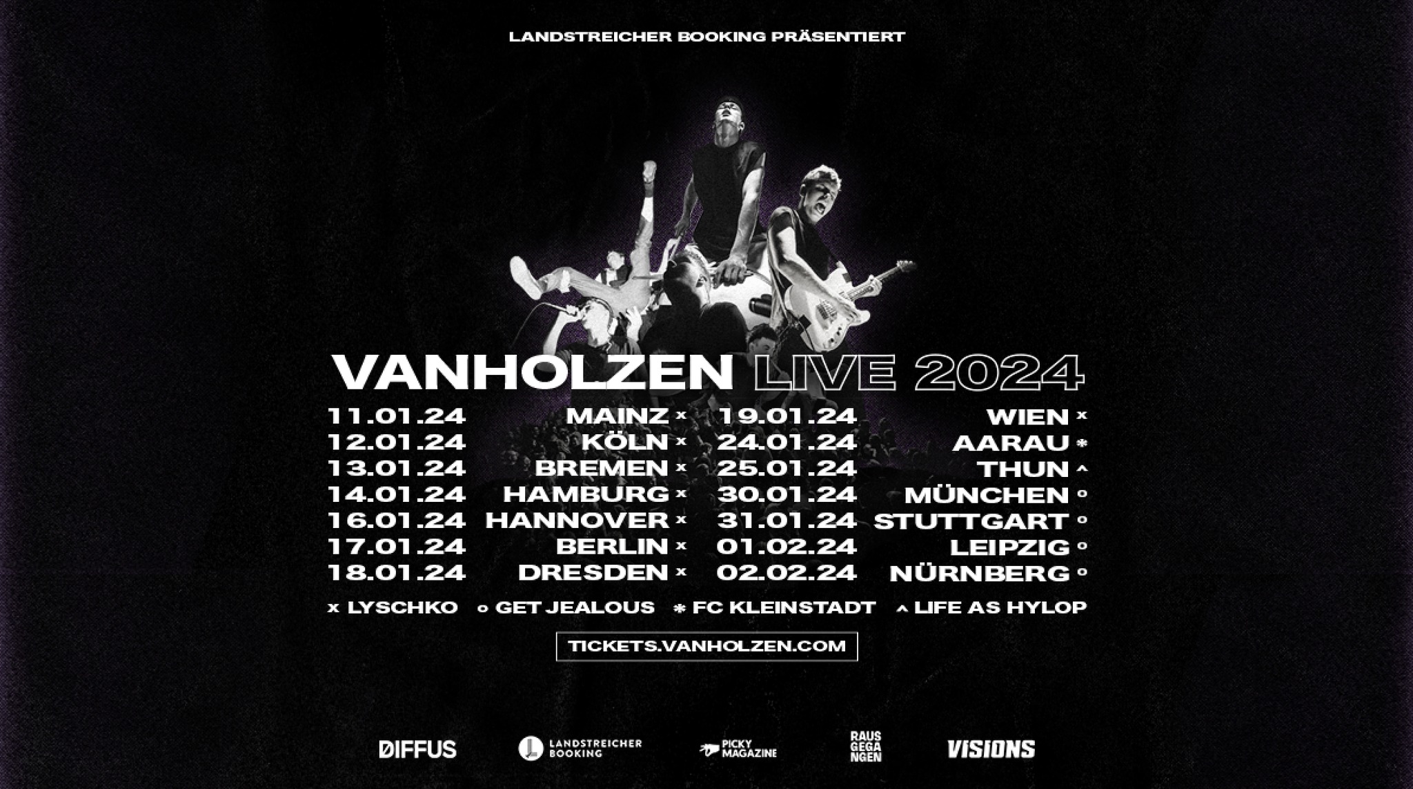 Van Holzen am 19. January 2024 @ B72. Van Holzen am 19. January 2024 @ B72.