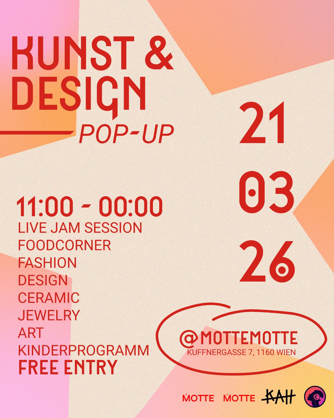 KUNST & DESIGN POP-UP am 21. March 2026 @ Motte Motte.