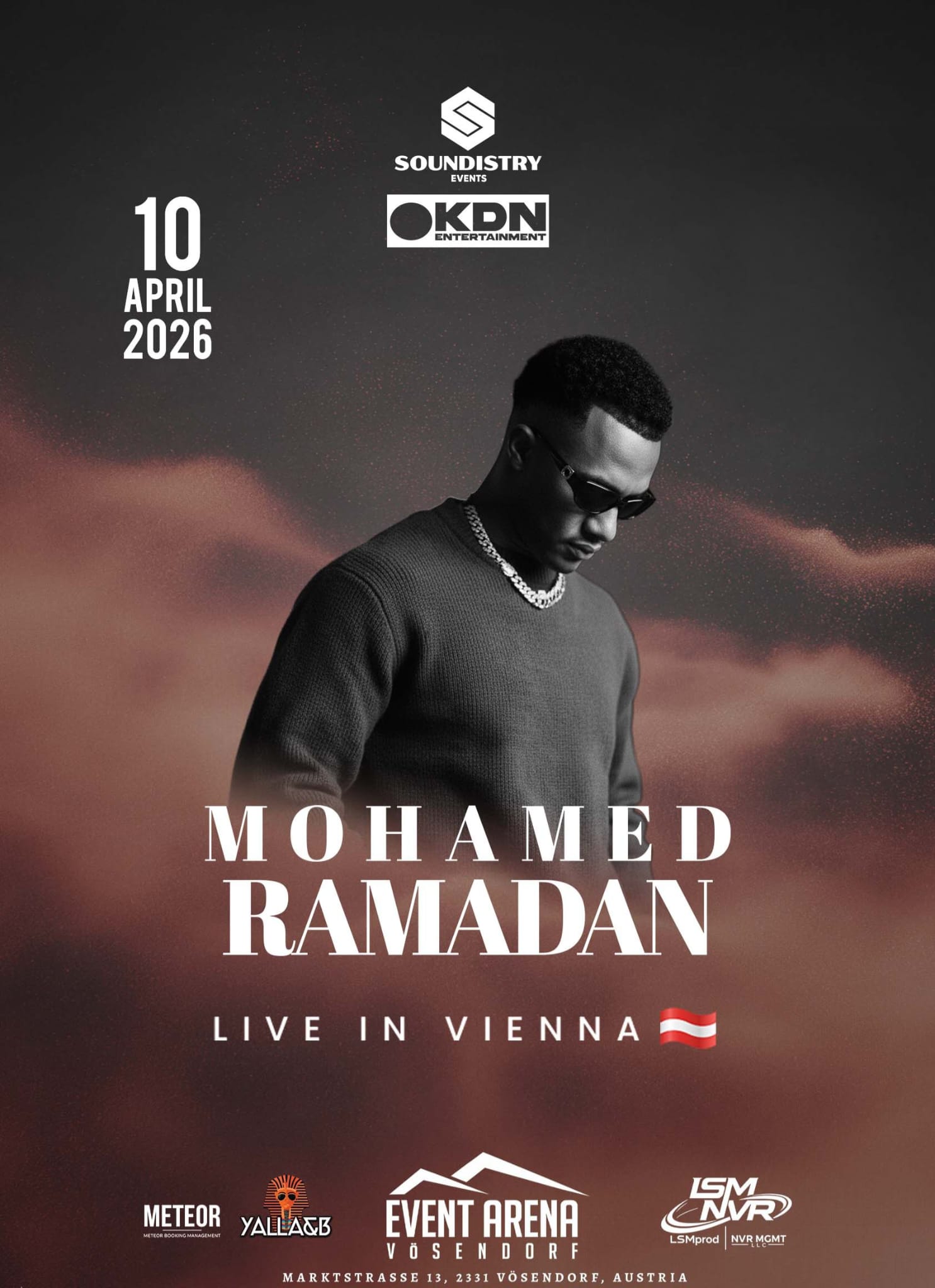 Mohamed Ramadan am 10. April 2026 @ Event Arena Vösendorf.