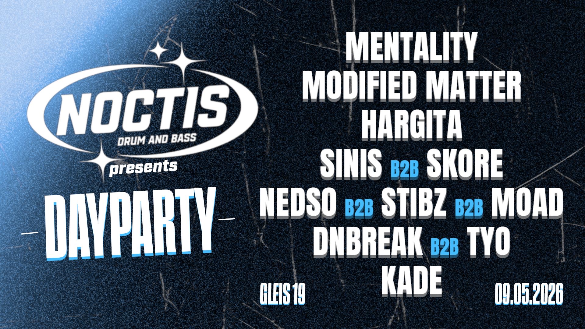 Outdoor Drum & Bass Day Party am 9. May 2026 @ Gleis 19.