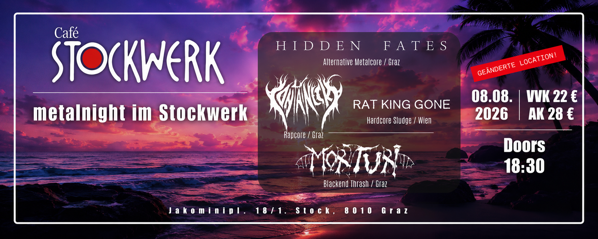 metalnight im Stockwerk am 8. August 2026 @ Stockwerk Jazzclub.