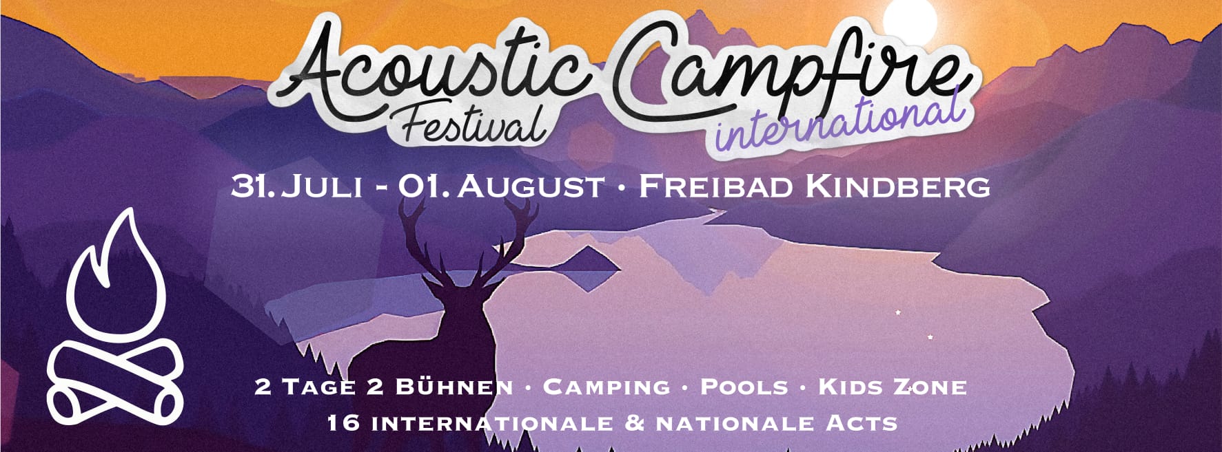 Acoustic Campfire Festival am 31. July 2026 @ Freibad Kindberg.