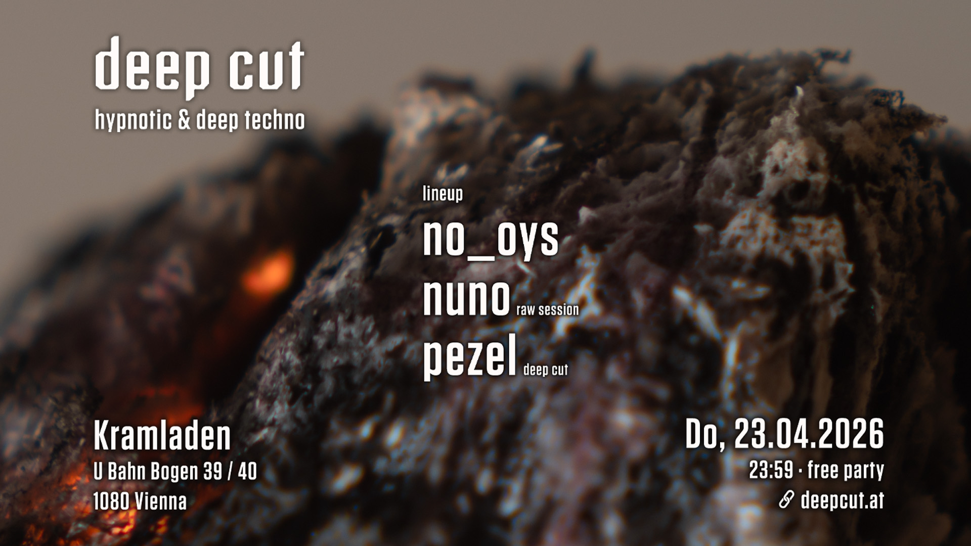 deep cut - hypnotic & deep techno am 23. April 2026 @ Kramladen.