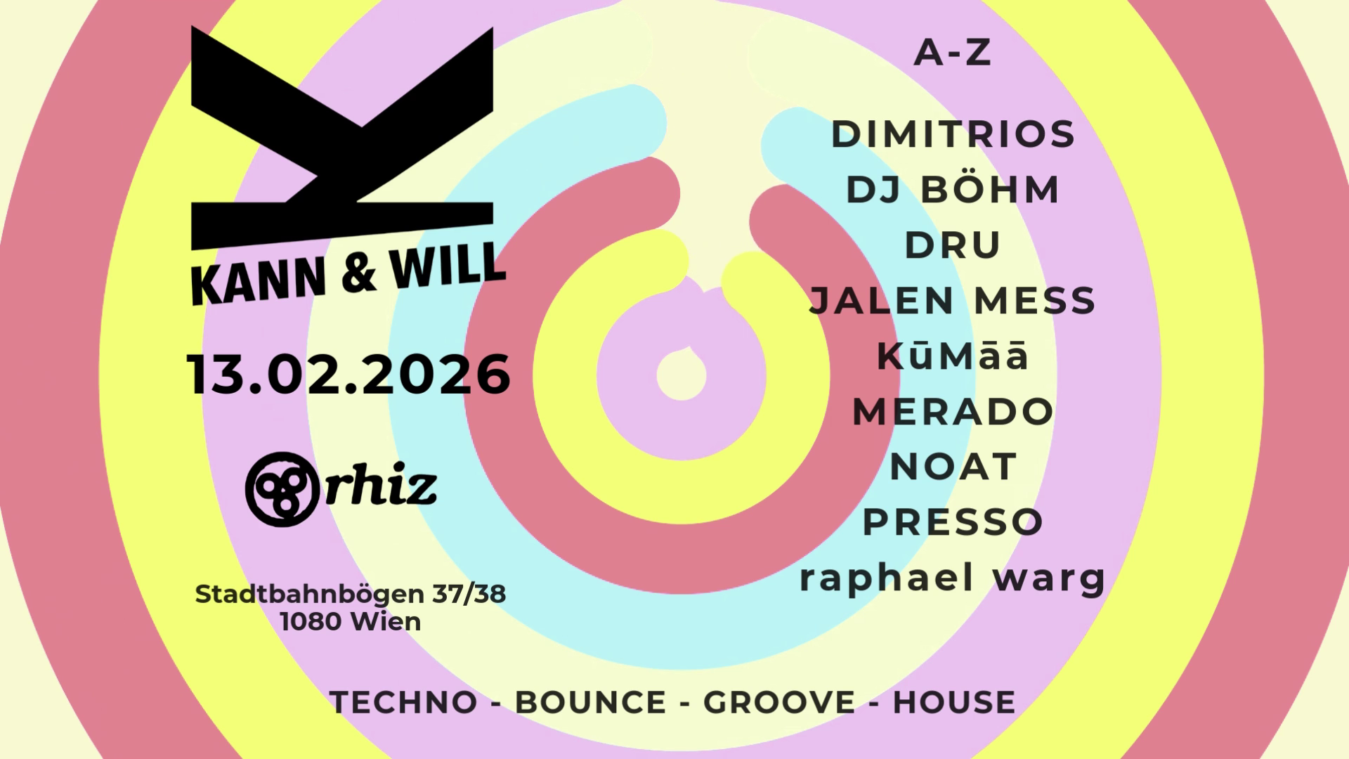 Kann & Will am 13. February 2026 @ Rhiz.