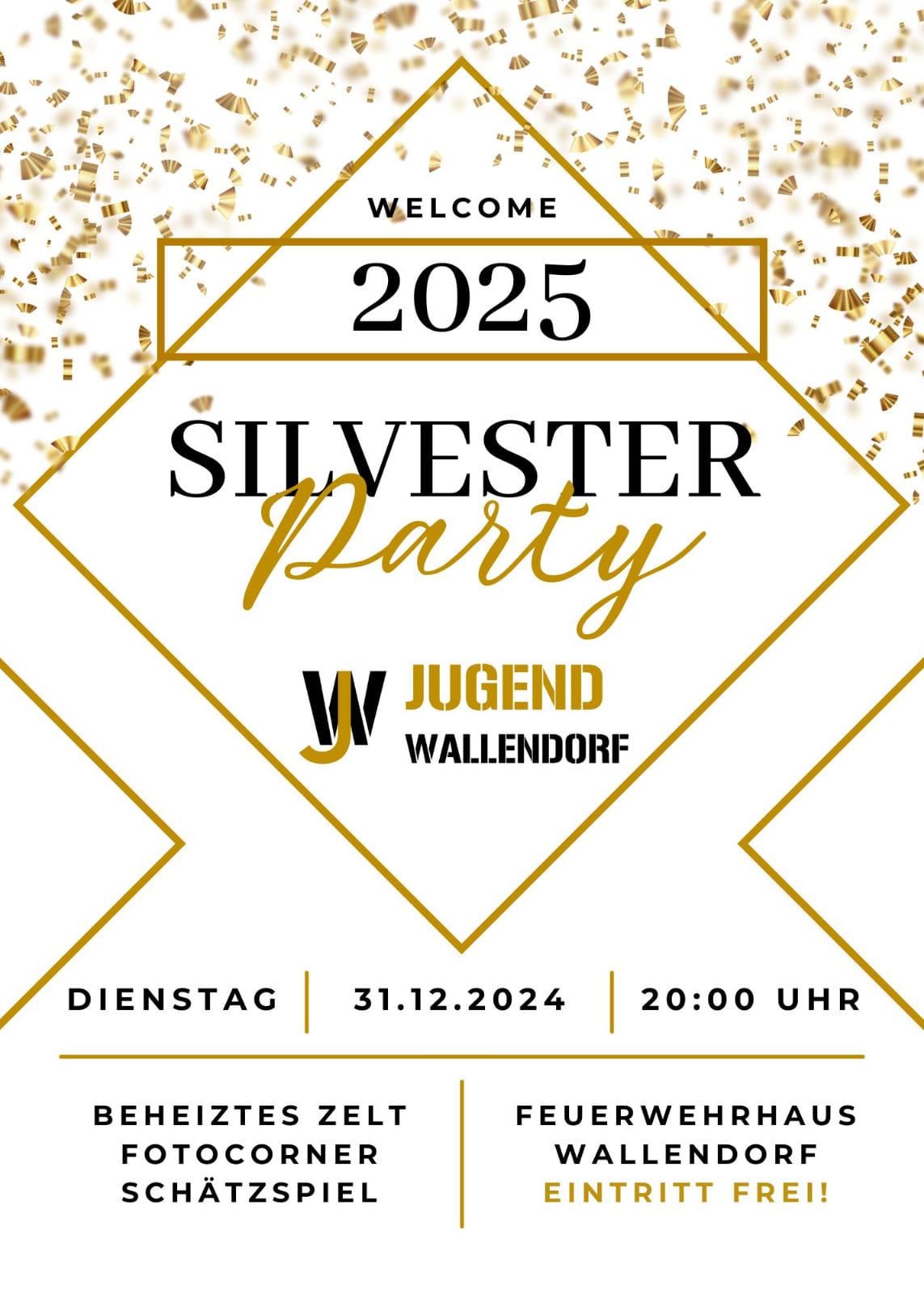 Silvester Party 2025 am 31. December 2024 @ Feuerwehr Wallendorf. Silvester Party 2025 am 31. December 2024 @ Feuerwehr Wallendorf.